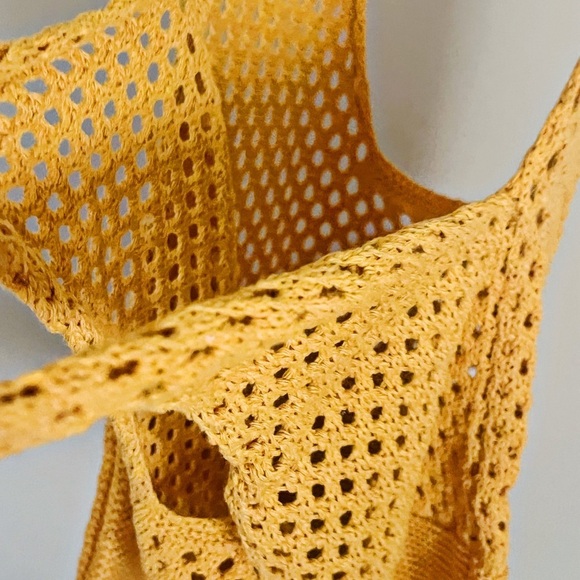 New Vibrant yellow woven boho shoulder bag - Picture 6 of 6